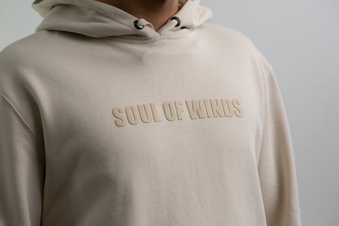 SOUL OF WINDS VELVET LOGO HOODIE