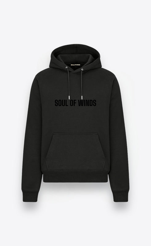 SOUL OF WINDS VELVET LOGO HOODIE