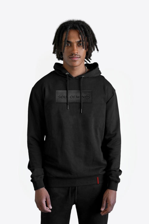 Leather Embossed Hoodie