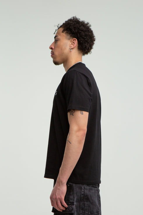 SOUL OF WINDS RUBBER PRINT BLACK T-SHIRT