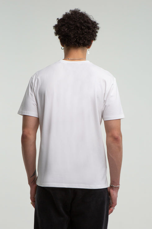 SOUL OF WINDS RUBBER PRINT WHITE T-SHIRT